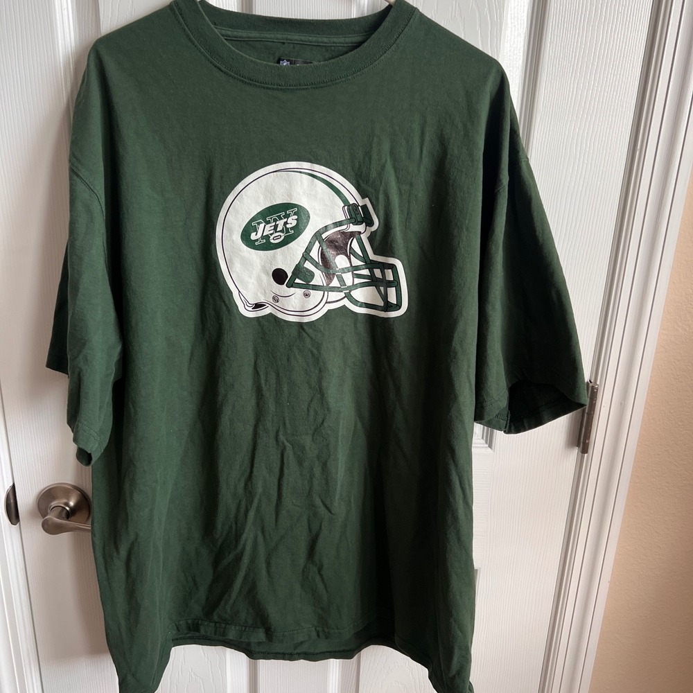 Vintage Brett‎ Favre New York Jets NFL Football Team Apparel T-Shirt XL